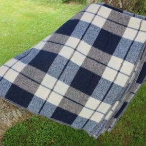 wool blanket one sheep blue sheep