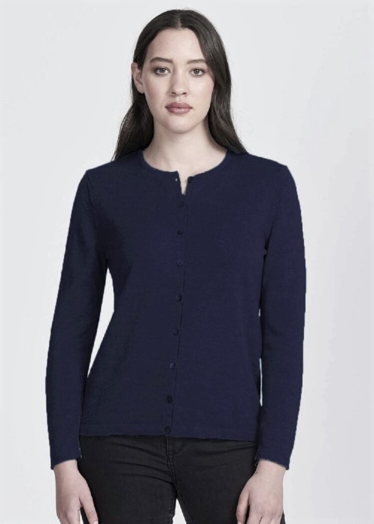 merino-classic-cardigan-light-navy | Ecowool