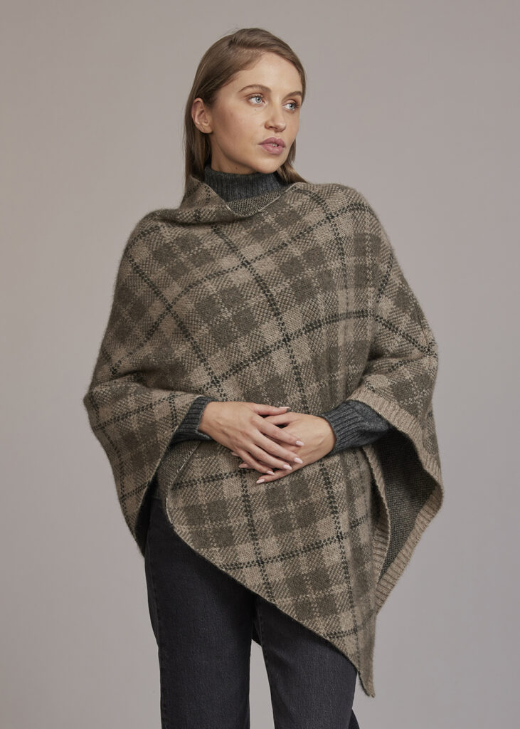 Possum Merino Ombre Poncho - Womens Knitwear | Ecowool