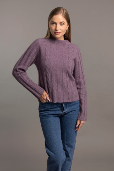 5054 corrugated cable pullover lilac